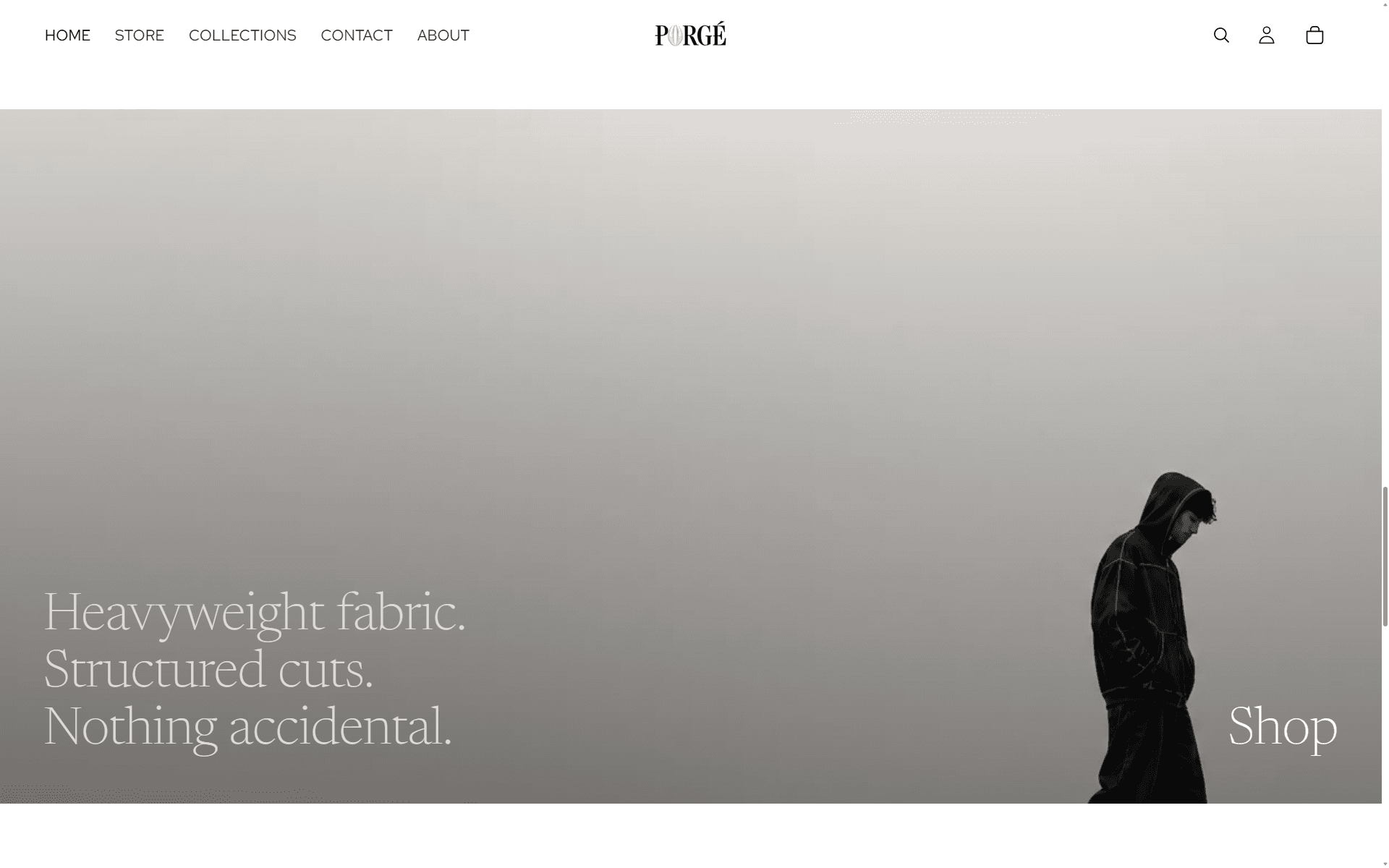 The heavyweight banner. Figure bottom-right, walking toward the Shop link.