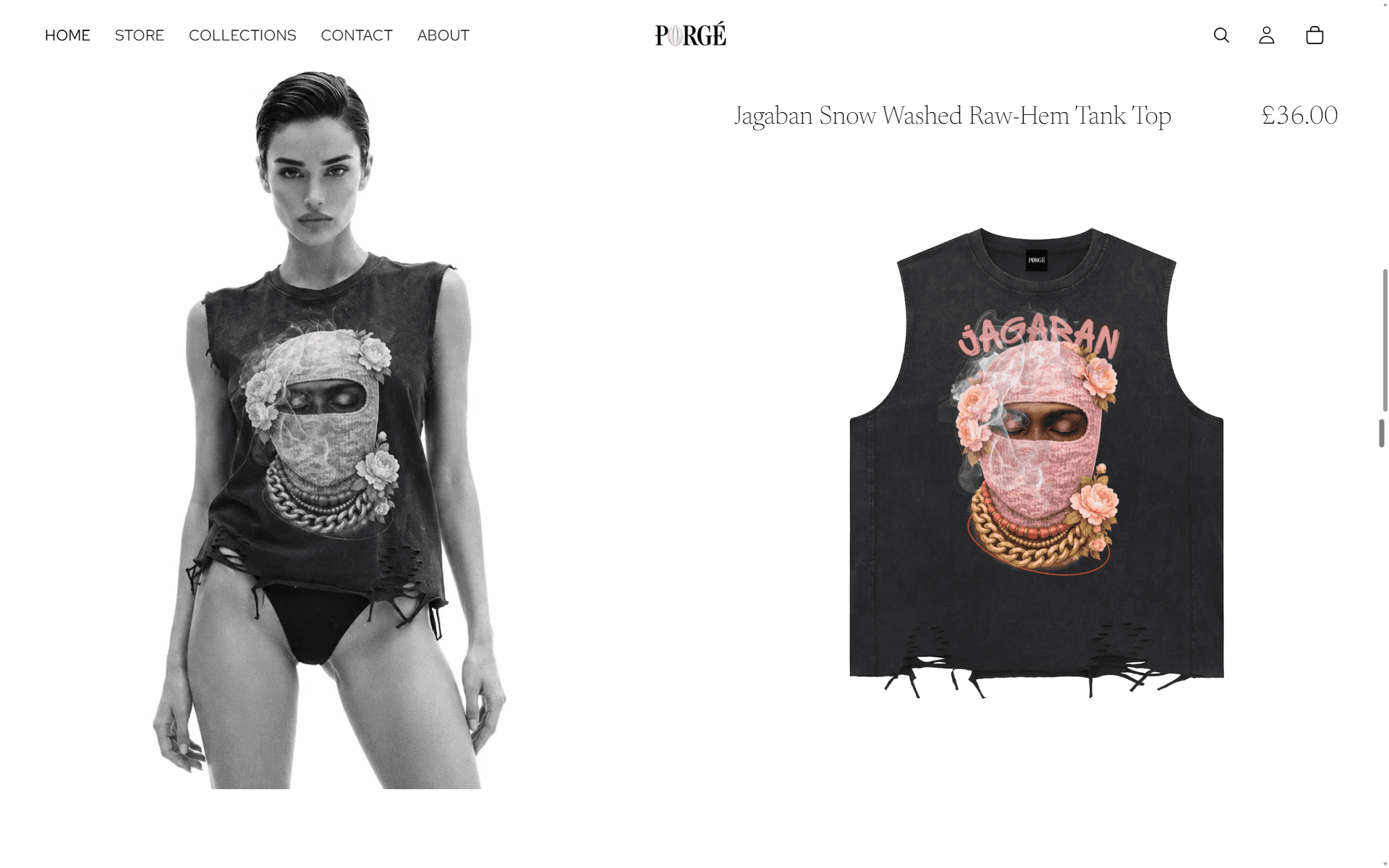 Tank top showcase. The Las Vegas shot treated as campaign, not catalogue.