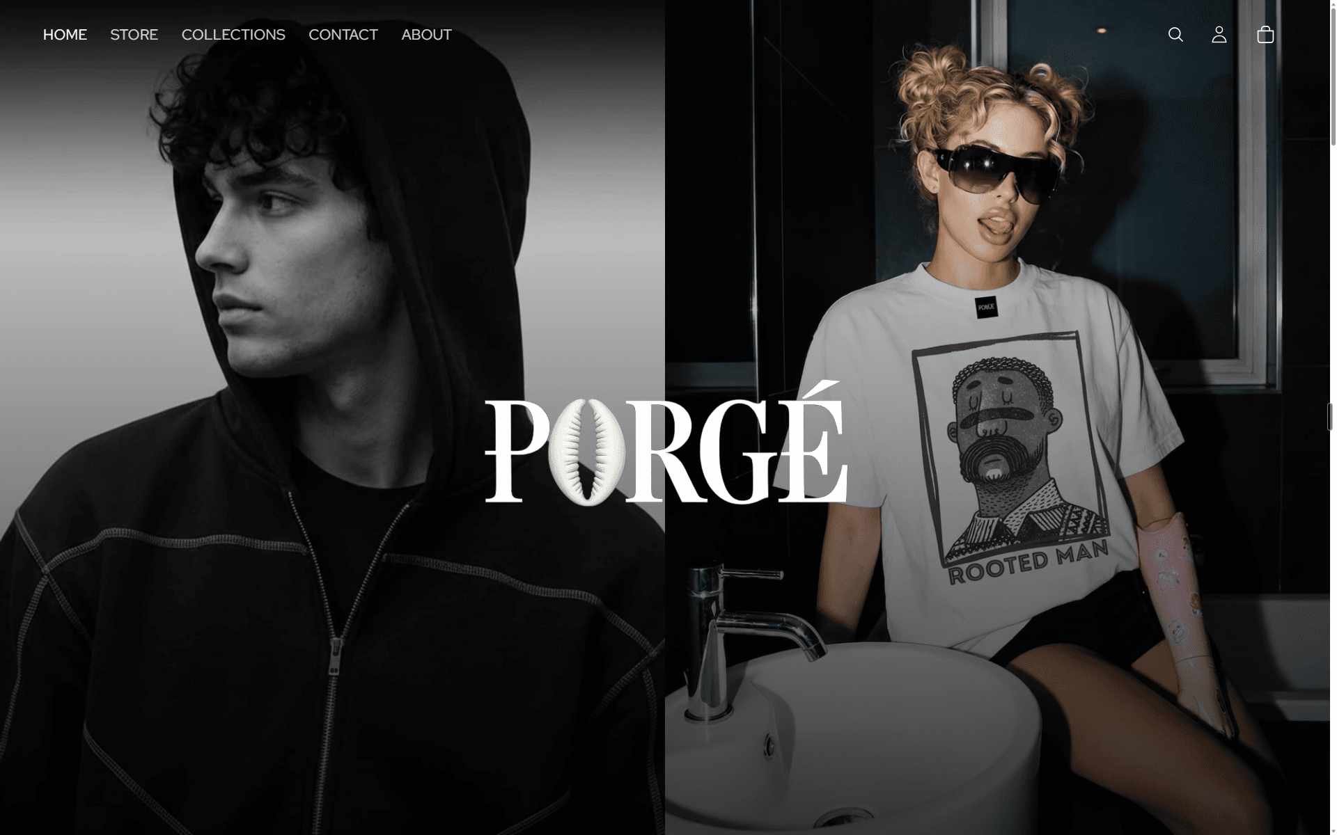 Full landing page of the redesigned storefront